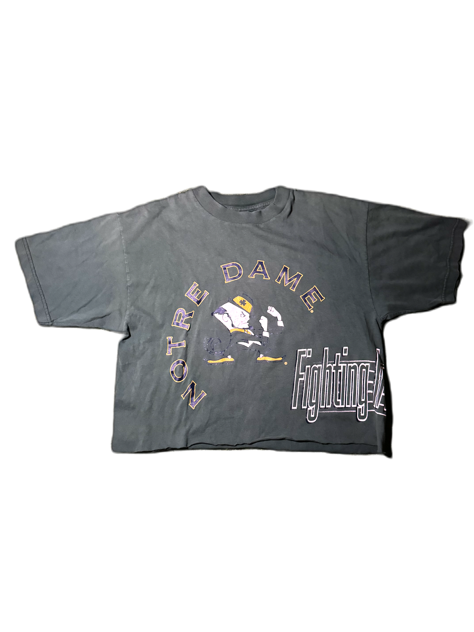 Gray Notre Dame Fighting Irish women’s cropped tee