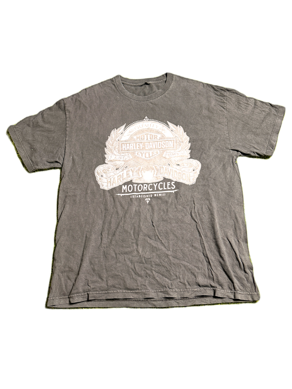 Vintage 90s Smoked Out Faded Harley Davidson
