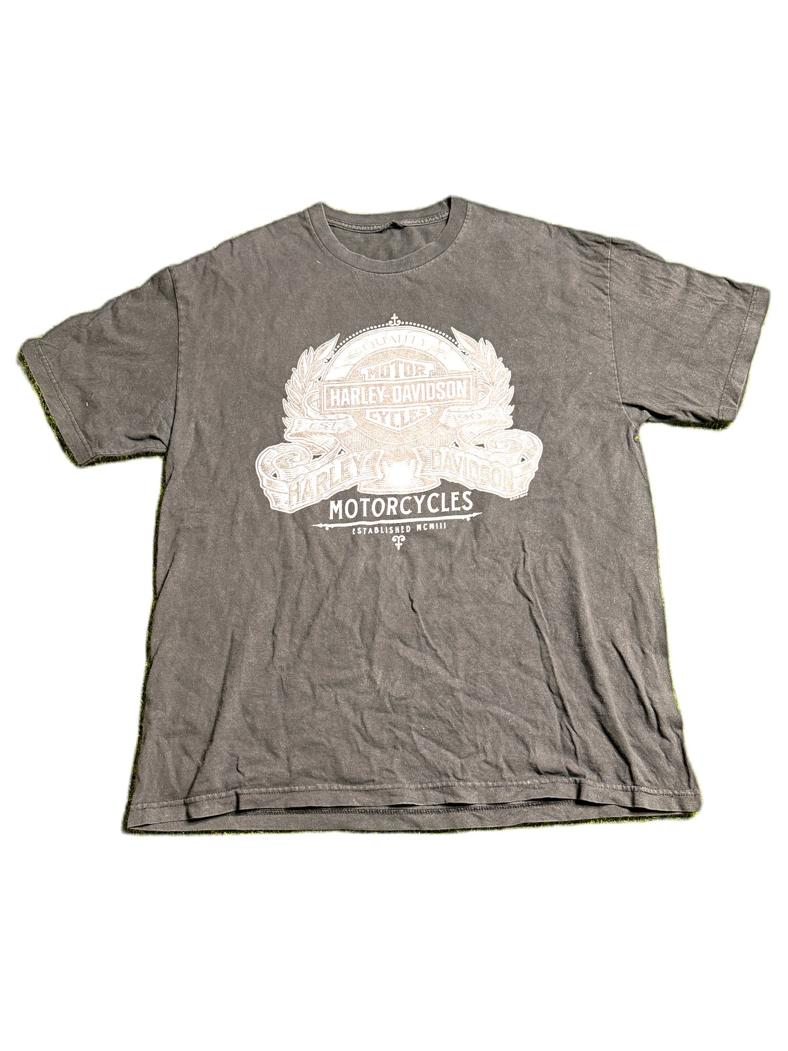 Vintage 90s Smoked Out Faded Harley Davidson