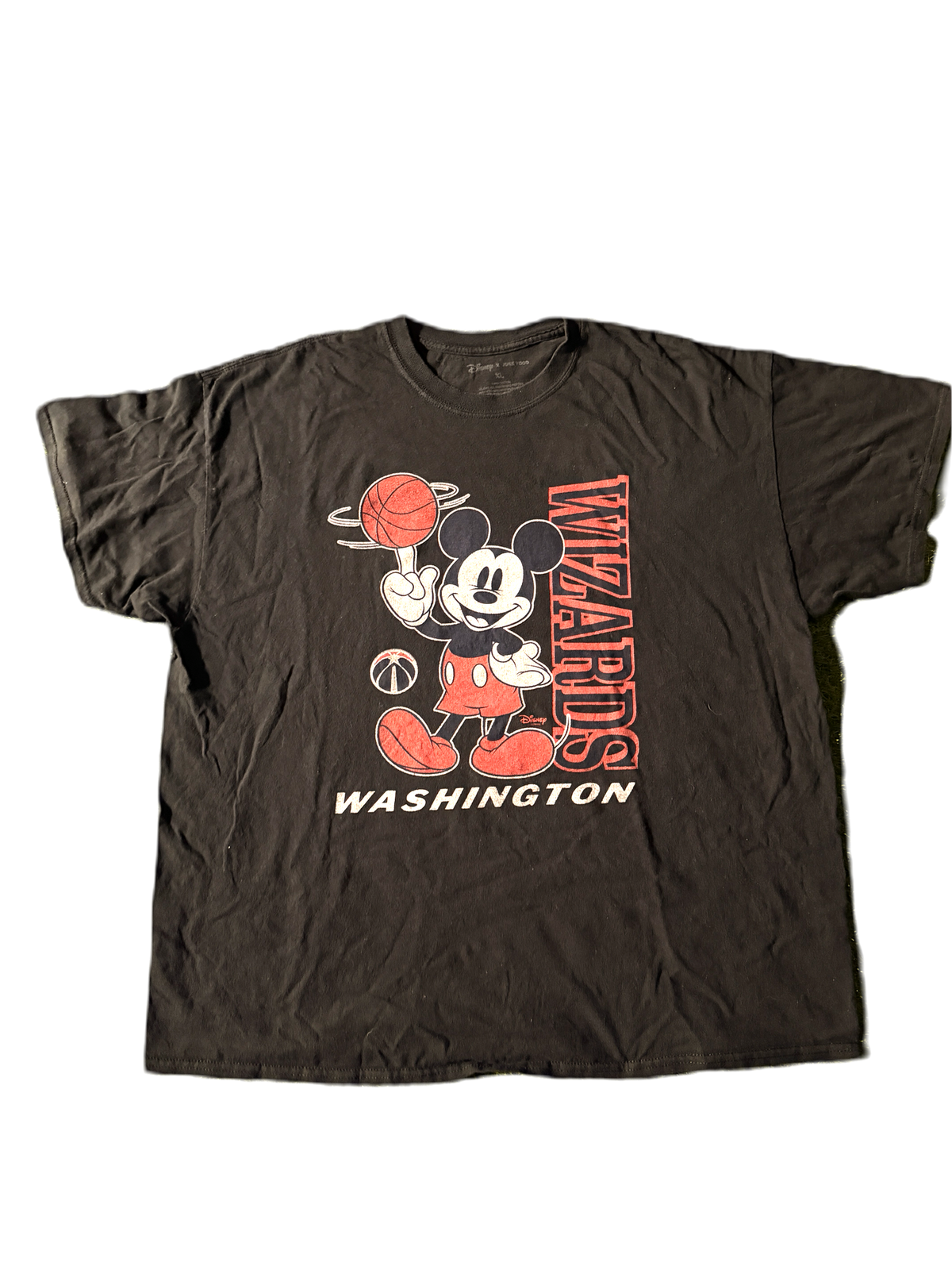 Black Disney Mickey Mouse Washington Wizards basketball tee