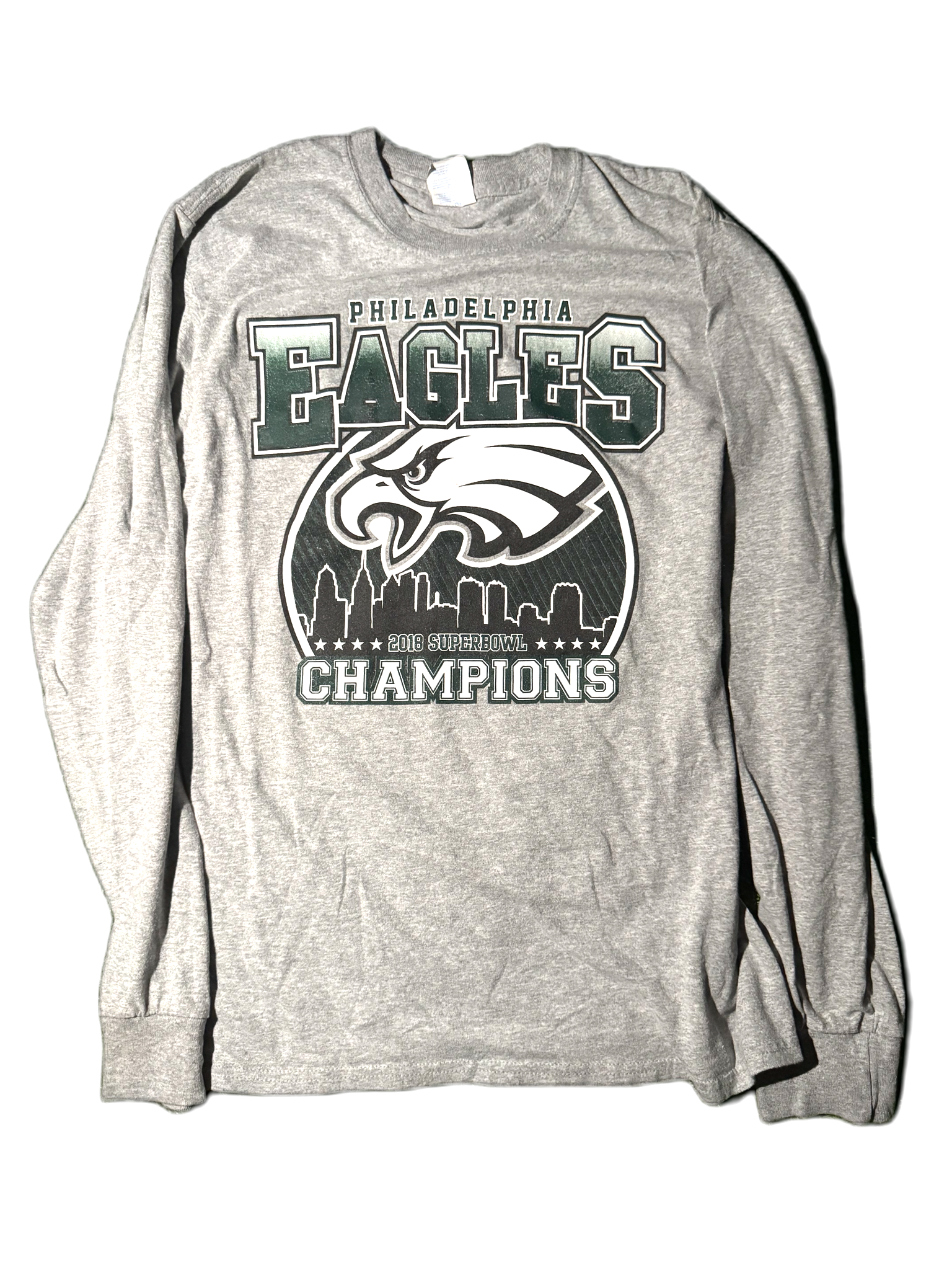 Philadelphia Eagles Super Bowl Champions gray long sleeve