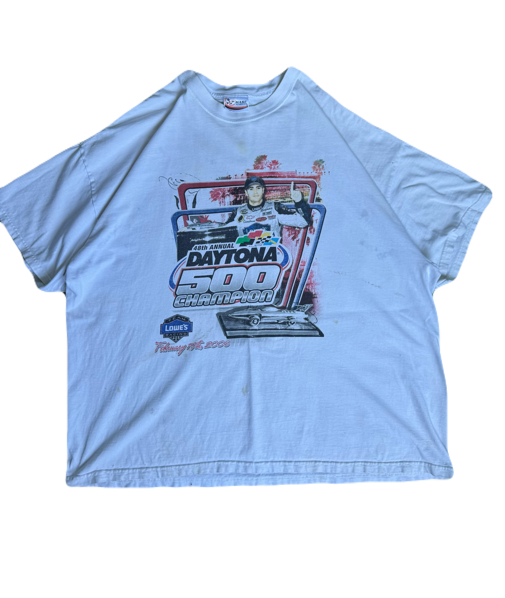 Vintage 00s Jimmie Johnson Chase Daytona NASCAR Tee