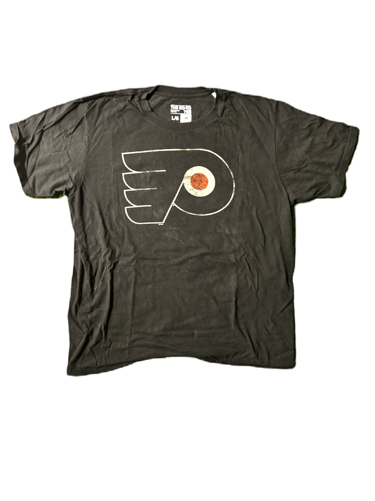 Black Philadelphia Flyers hockey tee
