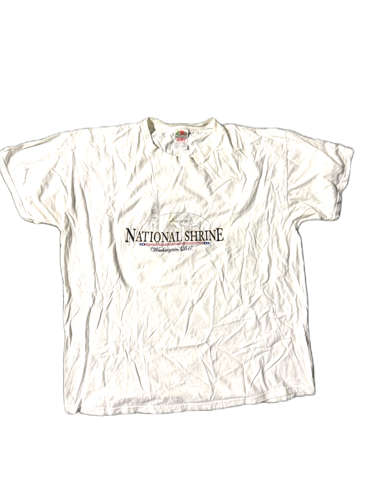 White vintage National Shrine tee